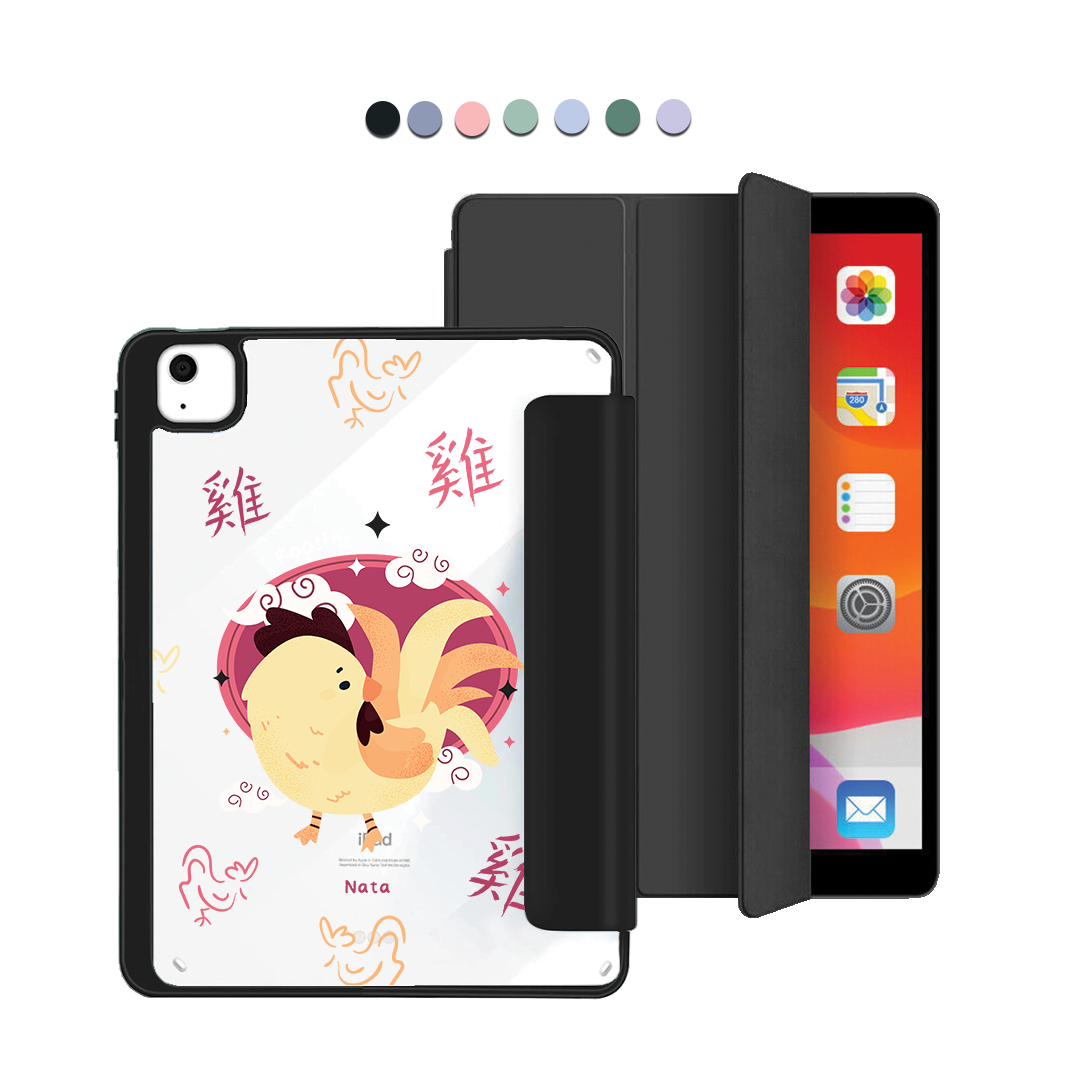ฝาพับอะคริลิกสำหรับ iPad - ลายไก่ (นักษัตรจีน / ชิโอ)
