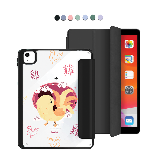 ฝาพับอะคริลิกสำหรับ iPad - ลายไก่ (นักษัตรจีน / ชิโอ)
