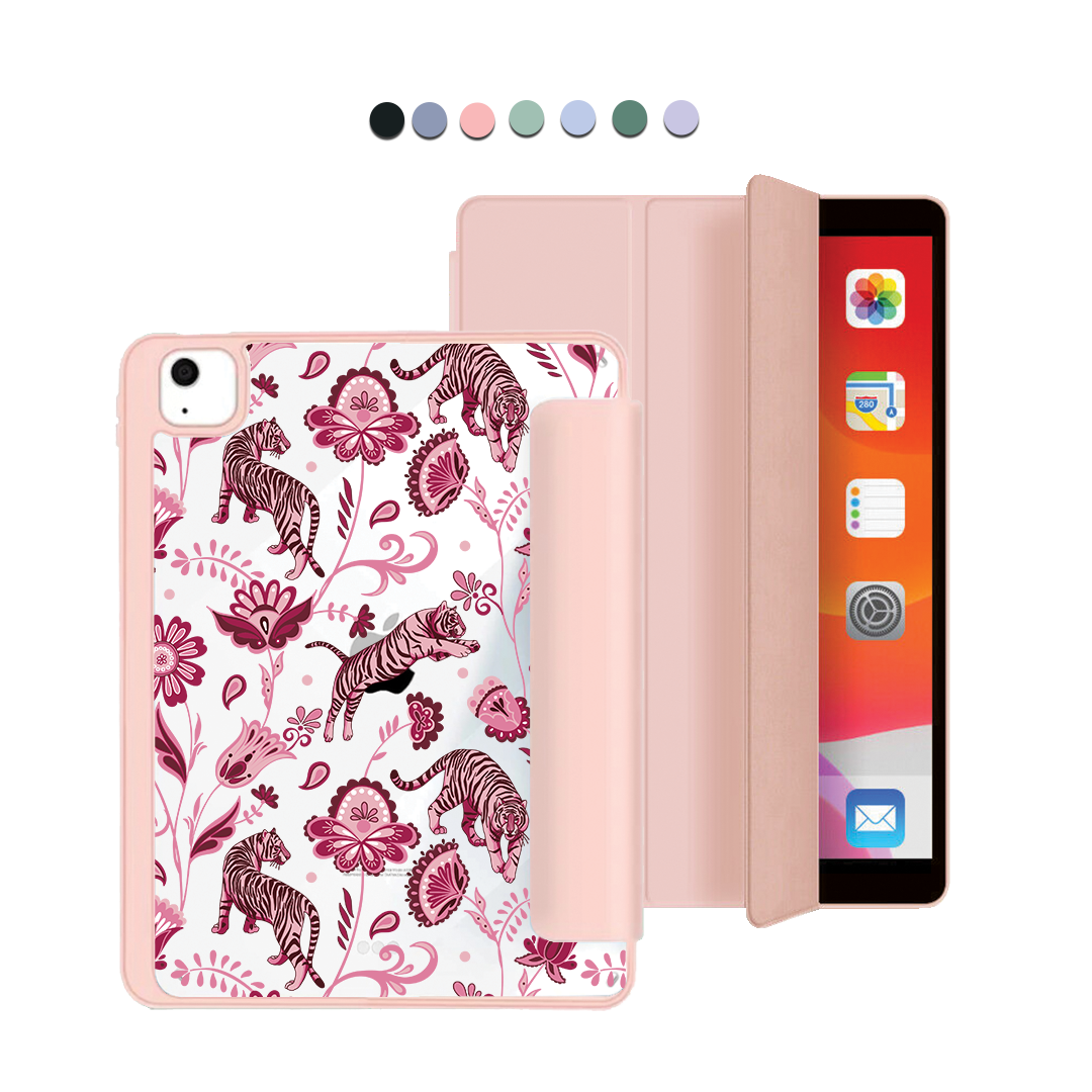 ฝาพับอะคริลิกสำหรับ iPad - ลาย Tiger &amp; Floral 2.0