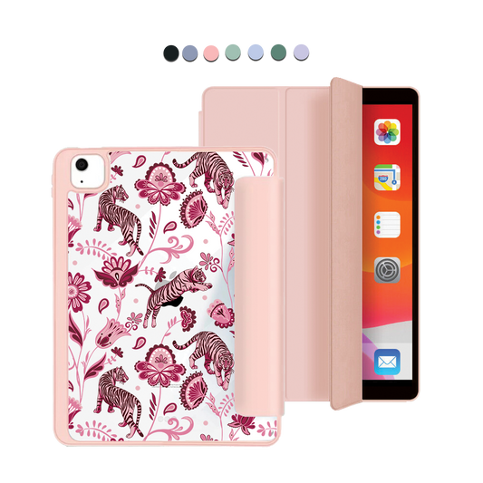ฝาพับอะคริลิกสำหรับ iPad - ลาย Tiger &amp; Floral 2.0