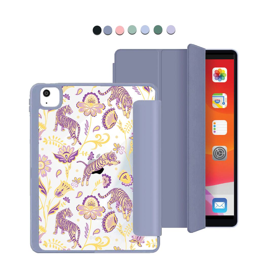 ฝาพับอะคริลิกสำหรับ iPad - ลาย Tiger &amp; Floral 4.0