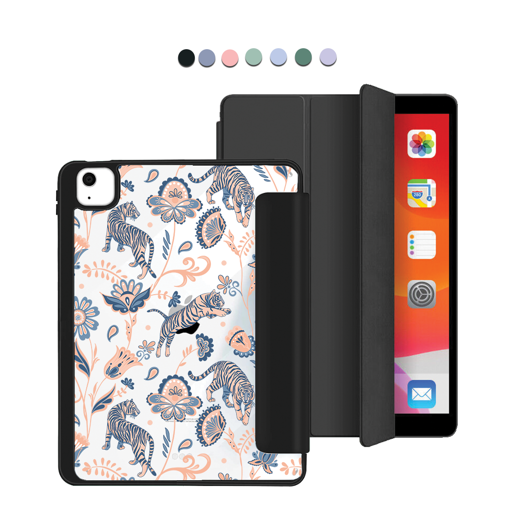 ฝาพับอะคริลิกสำหรับ iPad - ลาย Tiger &amp; Floral 5.0