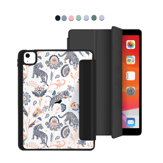 ฝาพับอะคริลิกสำหรับ iPad - ลาย Tiger &amp; Floral 5.0