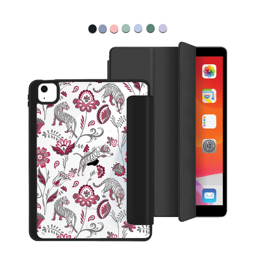 ฝาพับอะคริลิกสำหรับ iPad - ลาย Tiger &amp; Floral 6.0