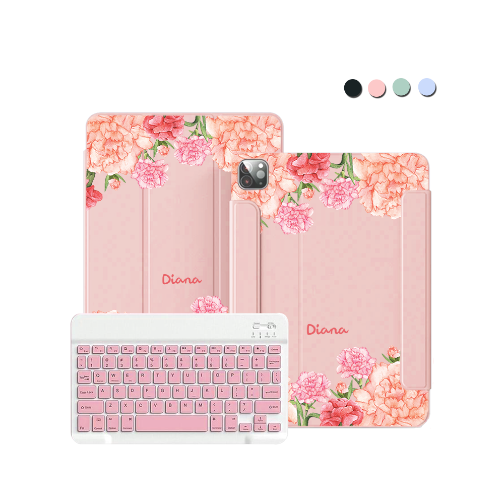 ฝาพับคีย์บอร์ดไร้สายสำหรับ iPad / Android - January Carnation