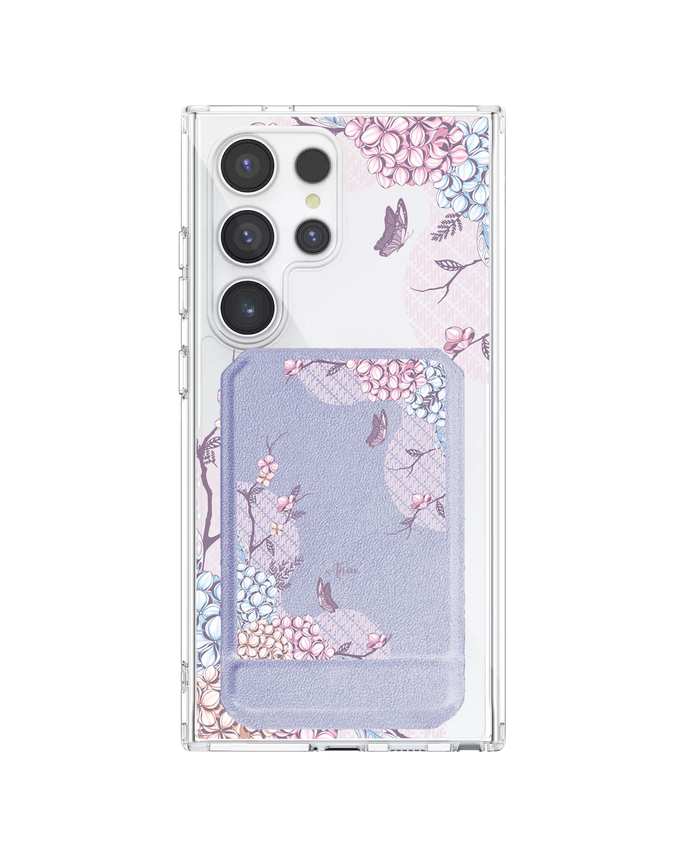 Android Magnetic Multifold Wallet - Batik Floral