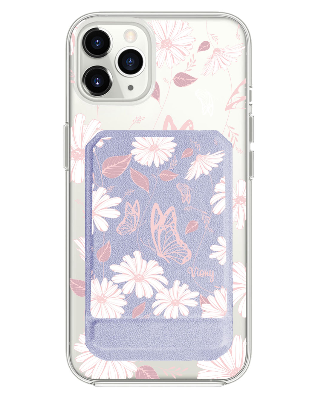iPhone Magnetic Multifold Wallet - Butterfly & Daisy