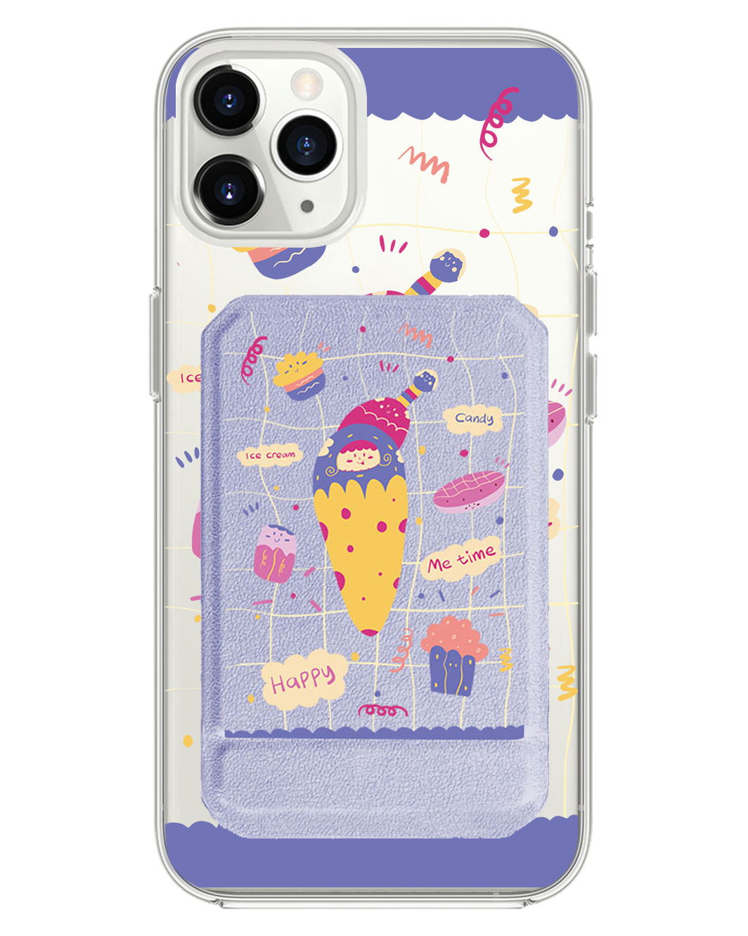 iPhone Magnetic Multifold Wallet - Candy Doodle