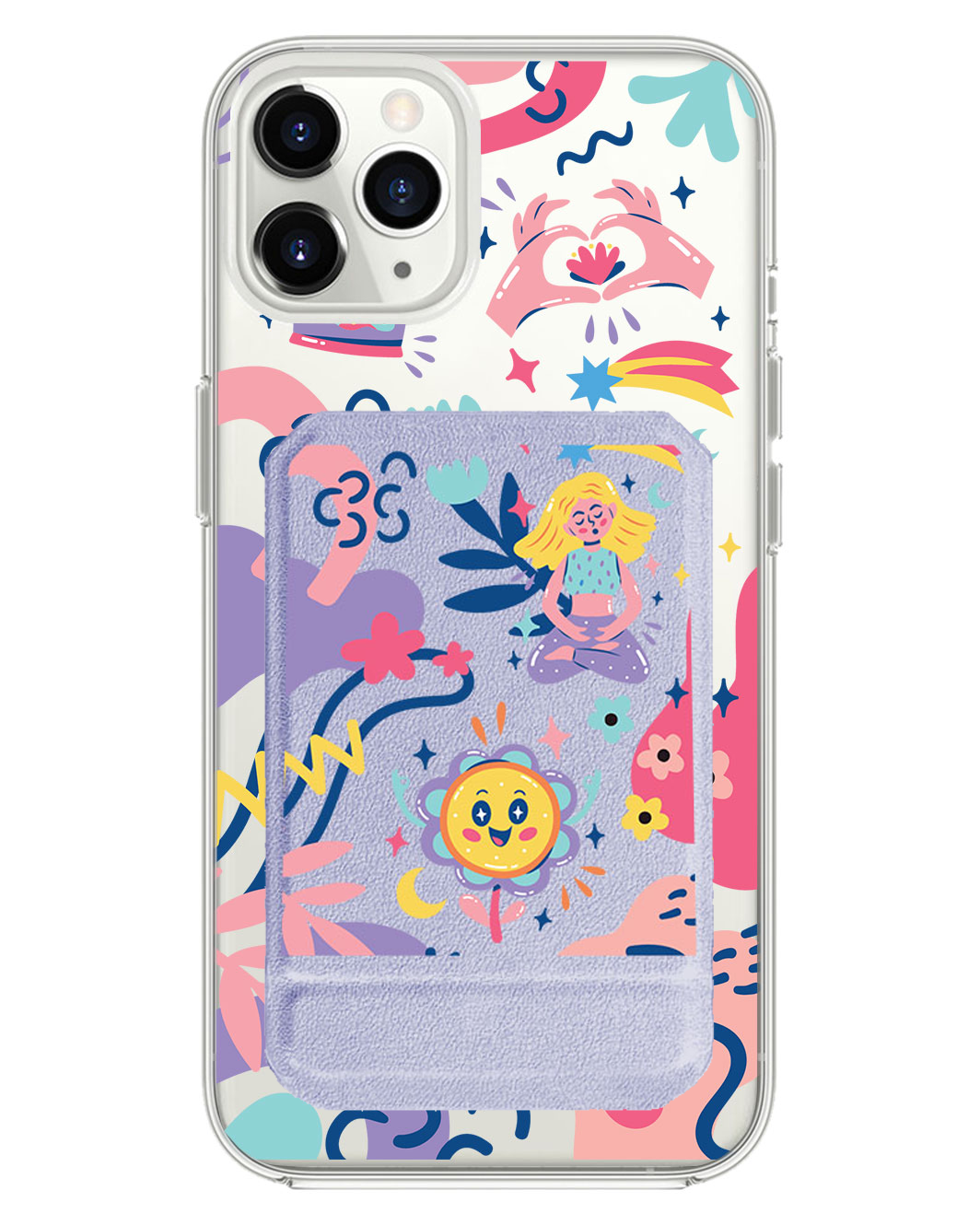 iPhone Magnetic Multifold Wallet - Heather