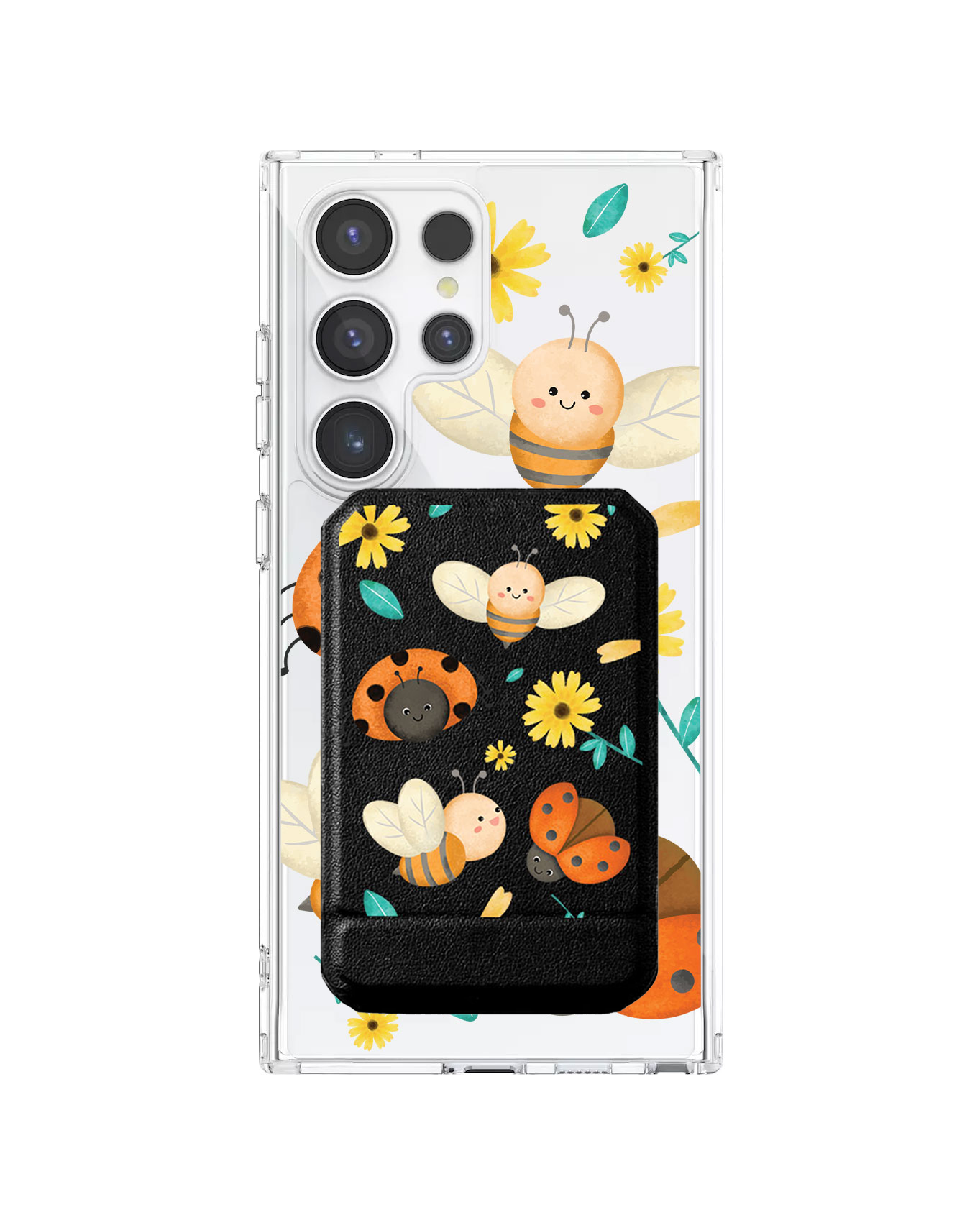 Android Magnetic Multifold Wallet - Lady Bug & Bee