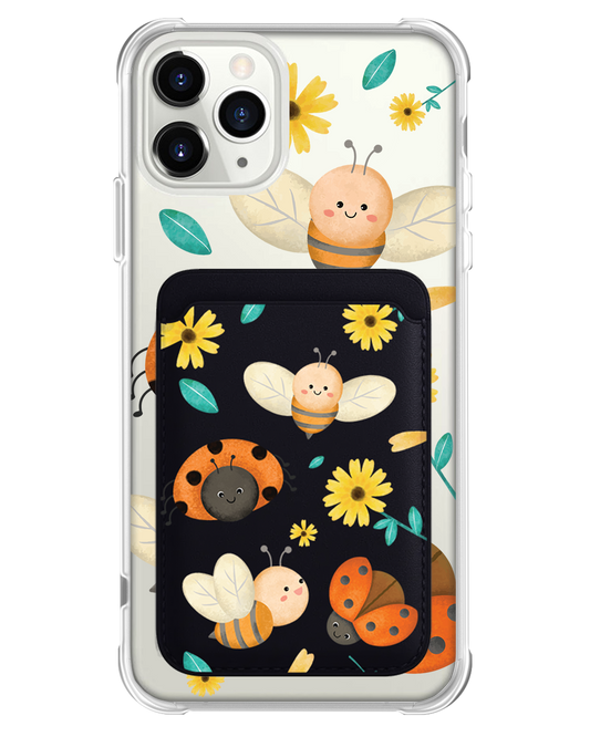 iPhone Magnetic Wallet Case - Lady Bug & Bee