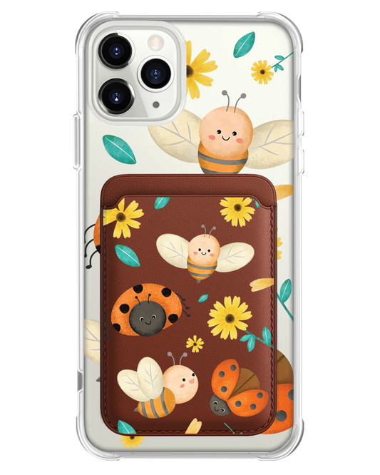 iPhone Magnetic Wallet Case - Lady Bug & Bee