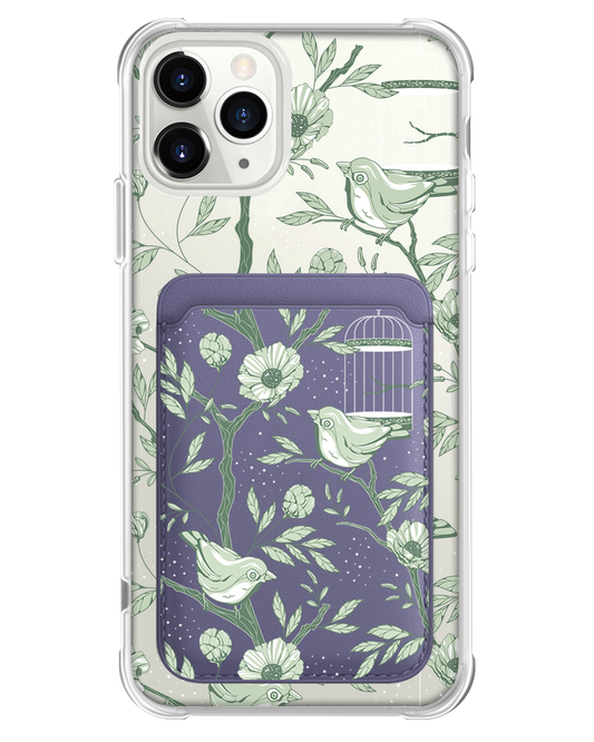 iPhone Magnetic Wallet Case - Lovebird Monochrome 4.0