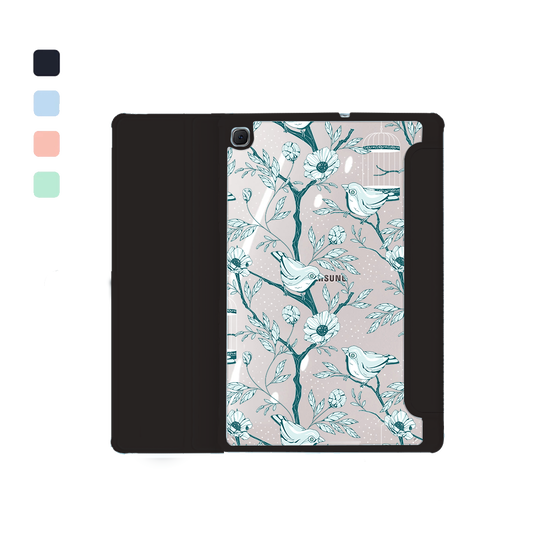 غطاء قابل للطي لجهاز Android Tab - Lovebird Monochrome 6.0