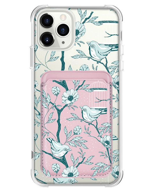 iPhone Magnetic Wallet Case - Lovebird Monochrome 6.0
