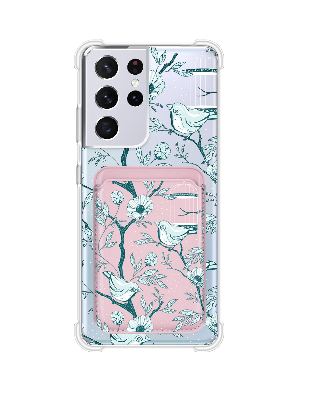 Android Magnetic Wallet Case - Lovebird Monochrome 6.0