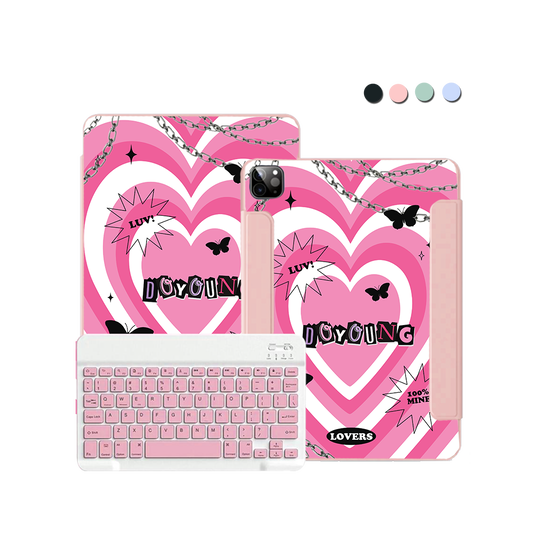 ฝาพับคีย์บอร์ดไร้สายสำหรับ iPad / Android Tab - Lovers 1.0