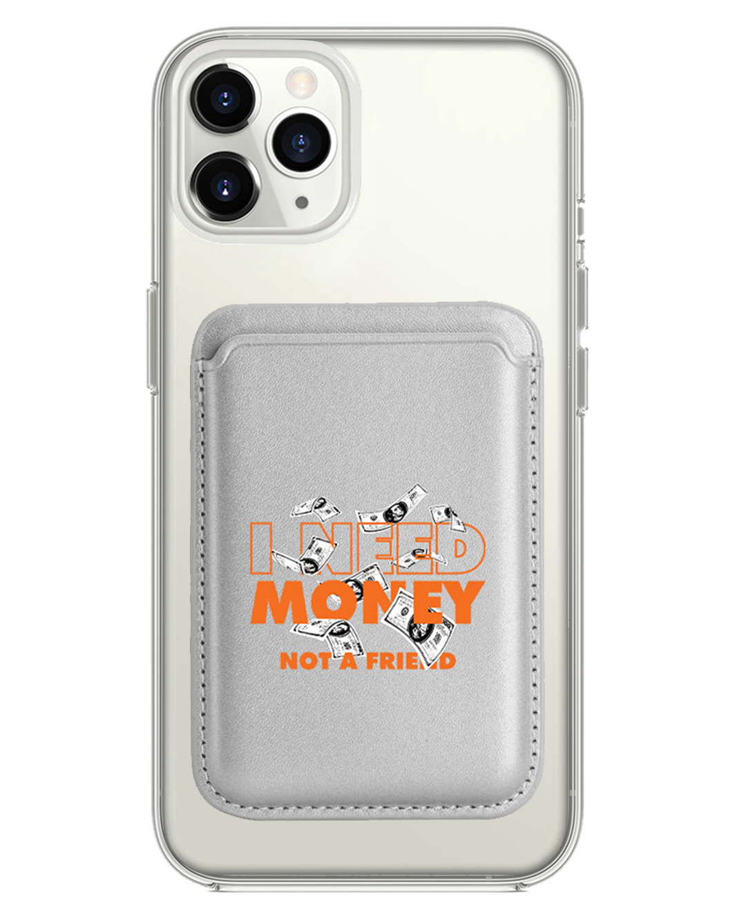 iPhone Magnetic Wallet Case - Money Better than Friend