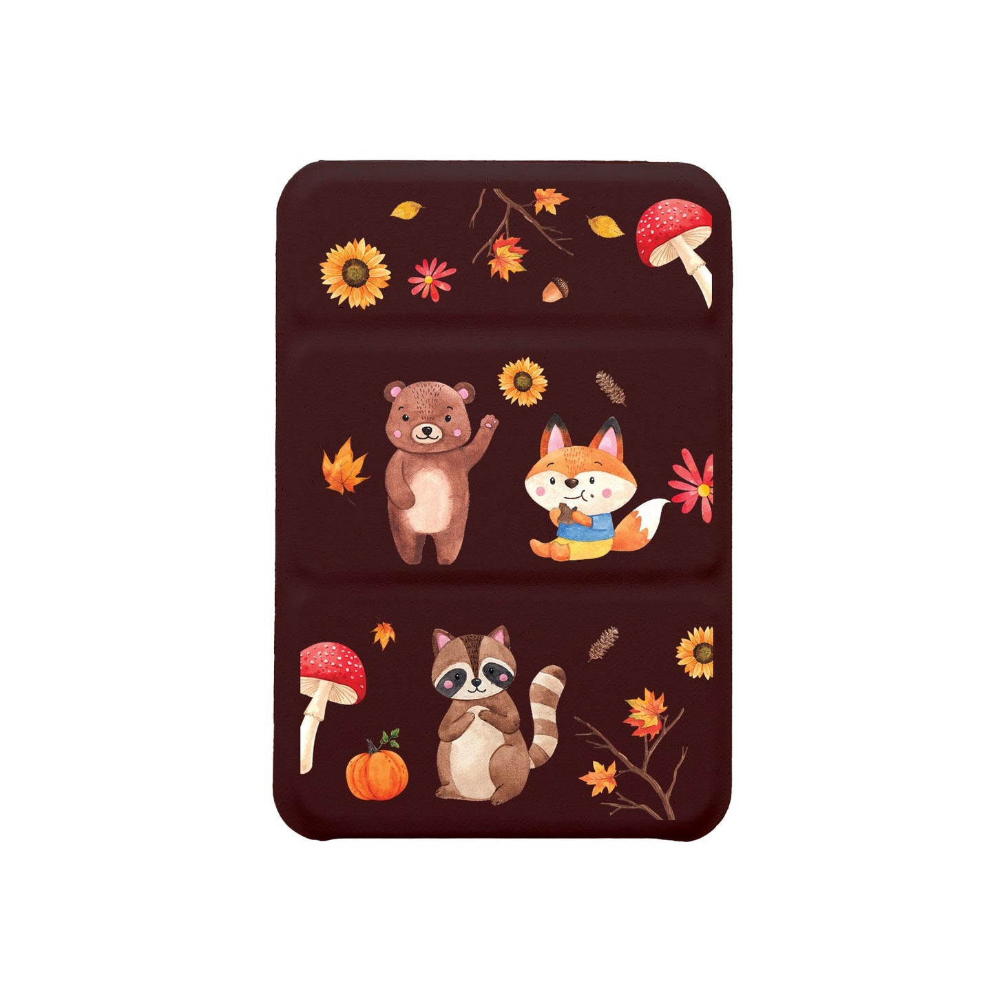 เคสพับสามทบแม่เหล็กสำหรับ iPhone - สัตว์ประจำฤดูใบไม้ร่วง