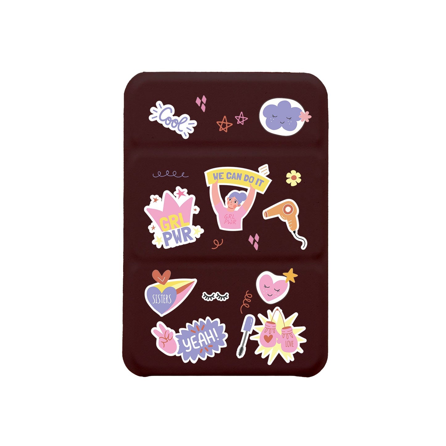 เคสพับสามทบแม่เหล็กสำหรับ iPhone - แพ็คสติกเกอร์ Girl Power