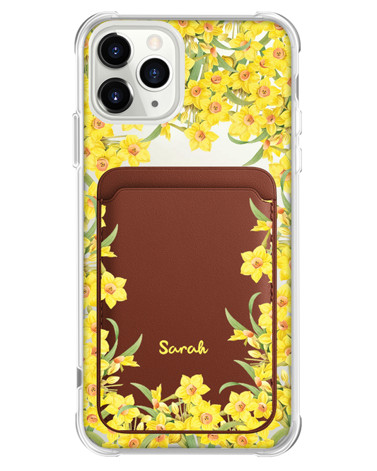 iPhone Magnetic Wallet Case - March Daffodils
