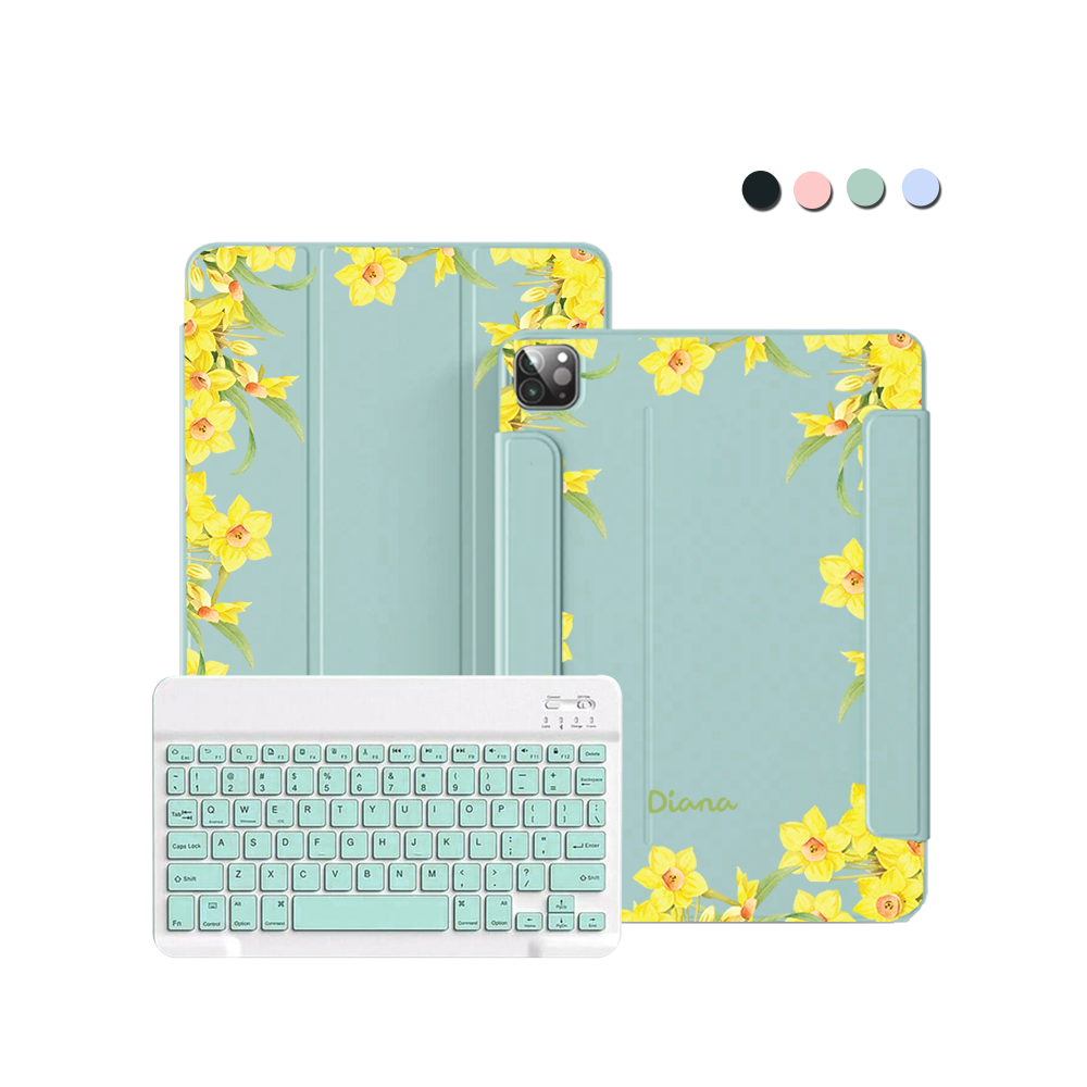 ฝาพับคีย์บอร์ดไร้สายสำหรับ iPad / Android - March Daffodils