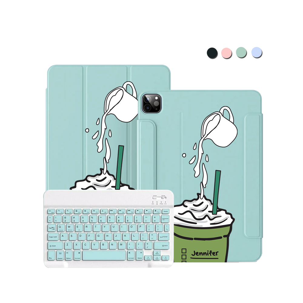 ฝาพับคีย์บอร์ดไร้สายสำหรับ iPad / Android - Matcha Frappe