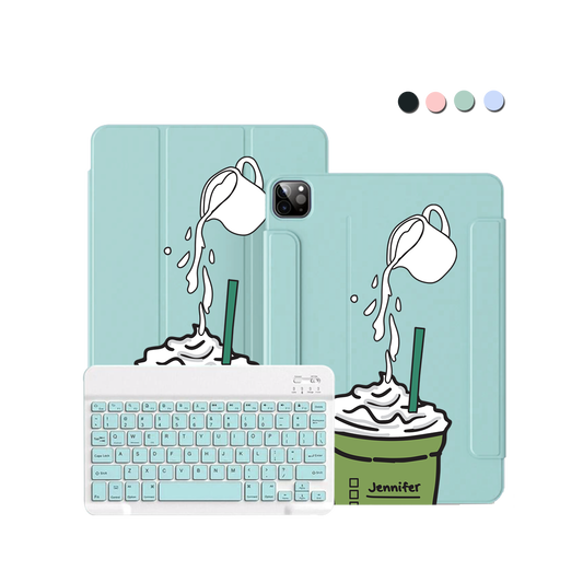 ฝาพับคีย์บอร์ดไร้สายสำหรับ iPad / Android - Matcha Frappe