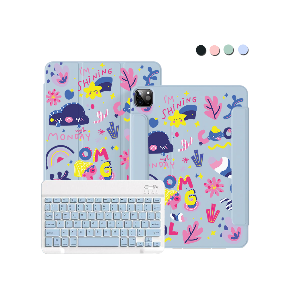 iPad / Android Tab Wireless Keyboard Flipcover - Monday My Day