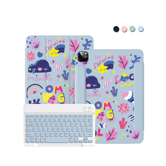 ฝาพับคีย์บอร์ดไร้สายสำหรับ iPad / Android Tab - Monday My Day