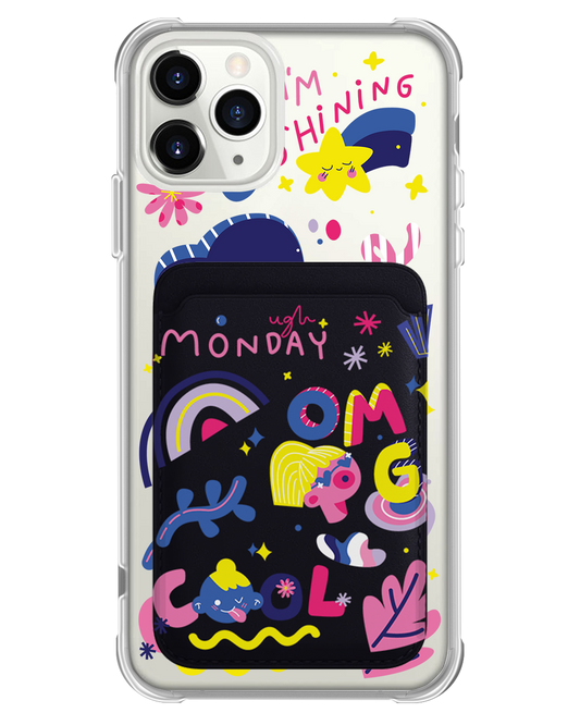 iPhone Magnetic Wallet Case - Monday My Day