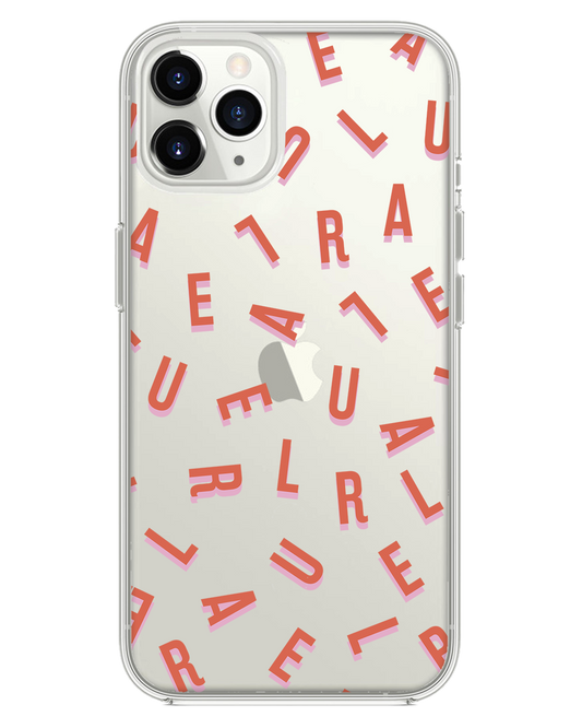 iPhone Rearguard Hybrid - CUSTOM Monogram 1.0 สีปะการัง