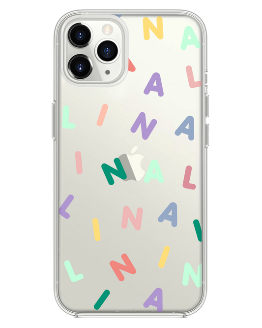 iPhone Rearguard Hybrid - กำหนดเอง Monogram 2.0 Rainbow