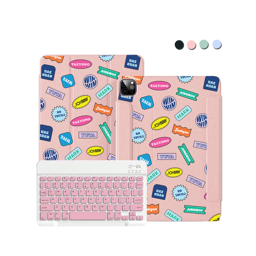 ฝาพับคีย์บอร์ดไร้สายสำหรับ iPad / Android Tab - NCT 127 Squad