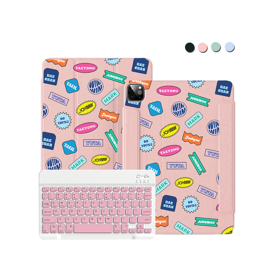 ฝาพับคีย์บอร์ดไร้สายสำหรับ iPad / Android Tab - NCT 127 Squad