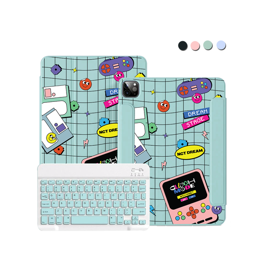 ฝาพับคีย์บอร์ดไร้สายสำหรับ iPad / Android Tab - โหมด NCT Glitch