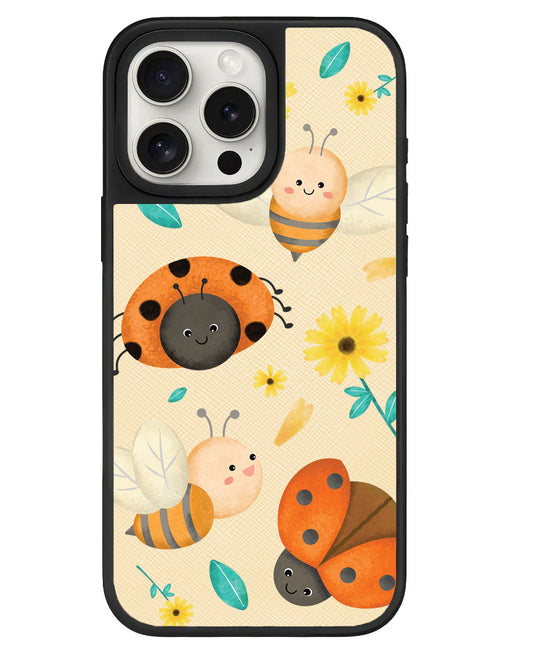 ที่จับหนังสำหรับ iPhone - ลาย Ladybug &amp; Bee