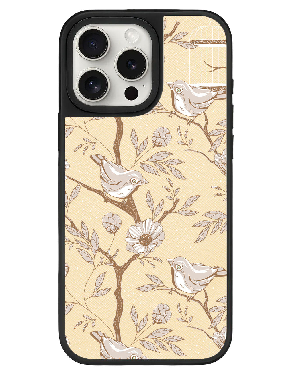 เคสหนัง iPhone - Lovebird Monochrome 3.0