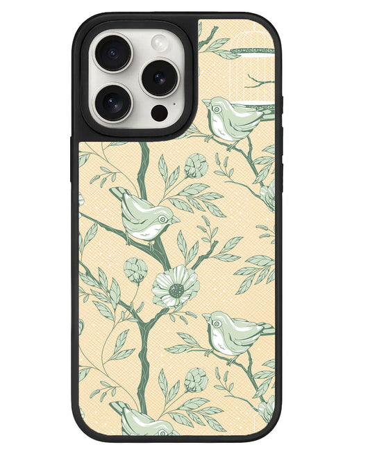 เคสหนังสำหรับ iPhone - Lovebird Monochrome 4.0