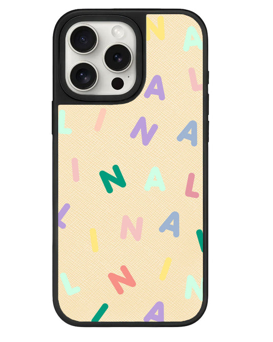 ที่จับหนังสำหรับ iPhone - CUSTOM MONOGRAM 2.0 สีรุ้ง