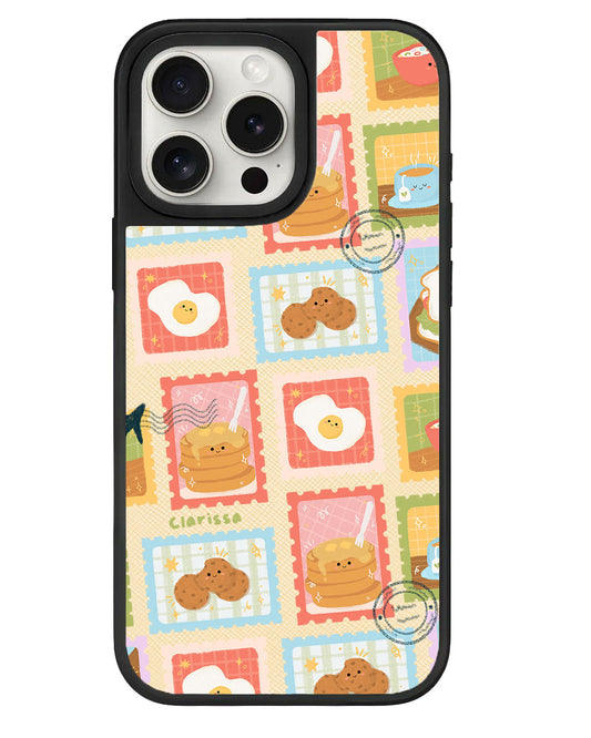 ปลอกหนังสำหรับ iPhone - แสตมป์เมนูอาหารเช้า