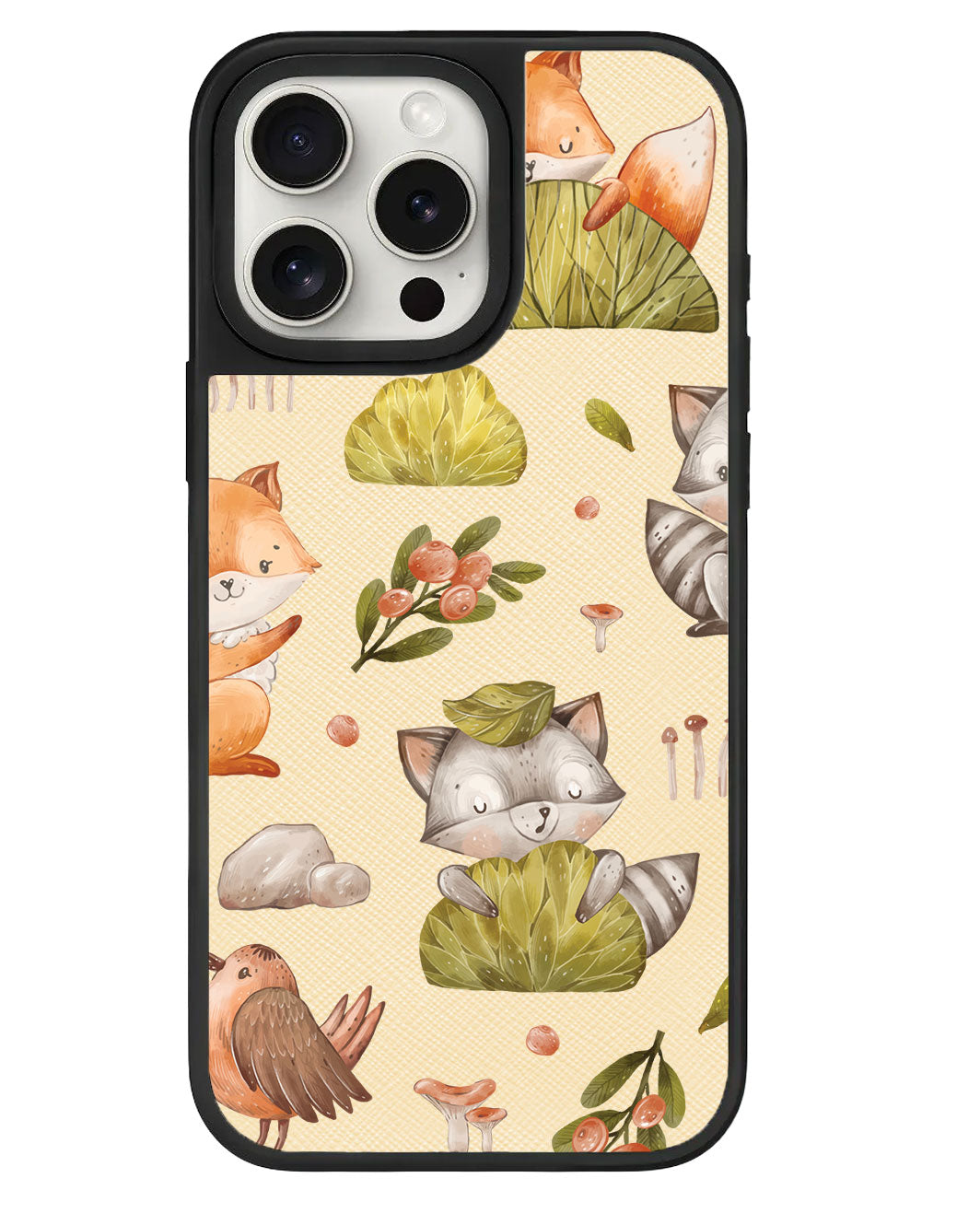 ปลอกหนังสำหรับ iPhone - แรคคูนและผองเพื่อน