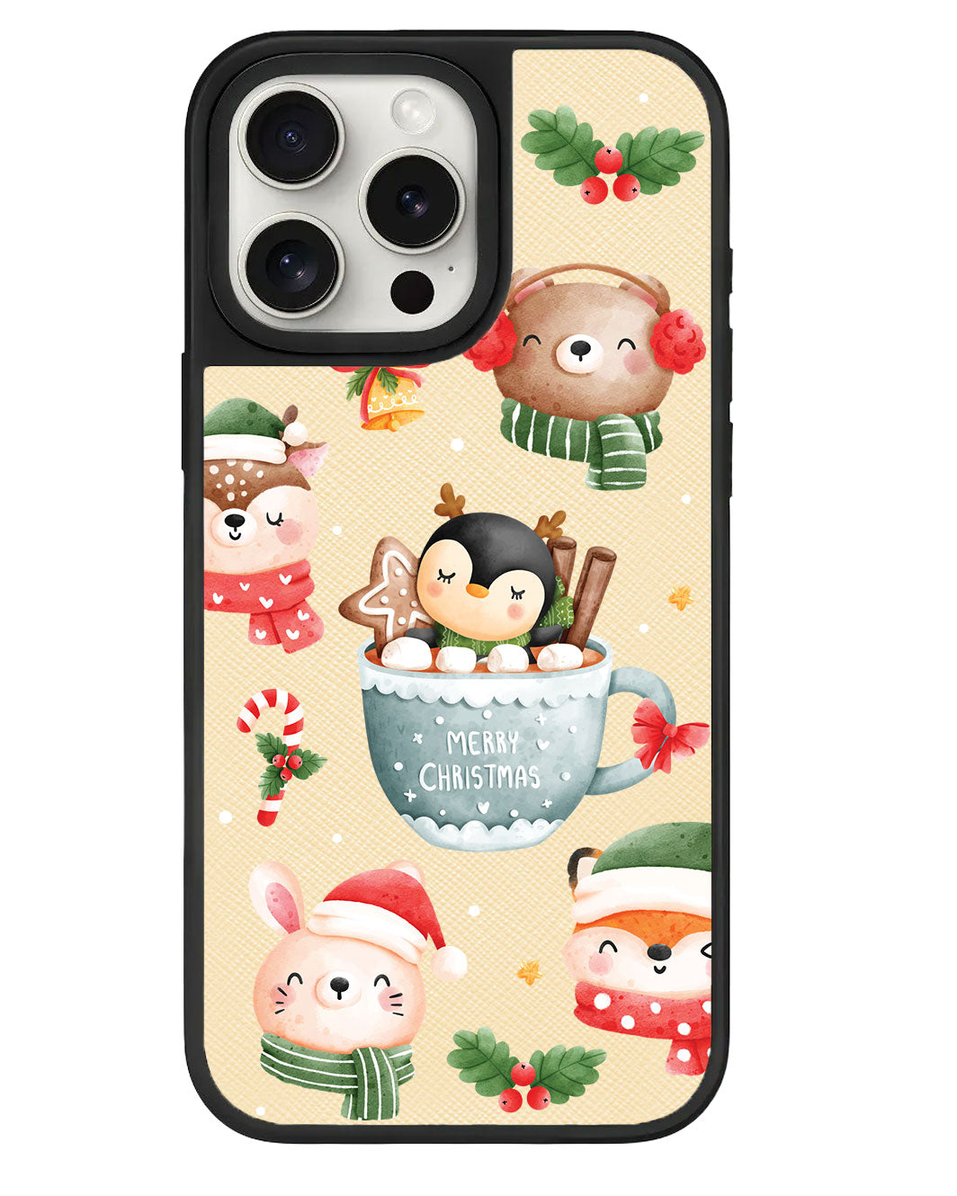 قبضة جلدية لهاتف iPhone - Storybook Christmas 2.0