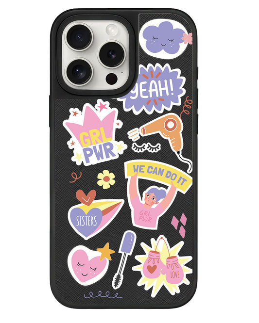 สติ๊กเกอร์แพ็ก Girl Power สำหรับ iPhone Leather Grip