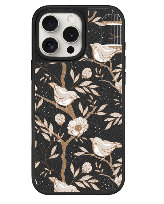 เคสหนัง iPhone - Lovebird Monochrome 3.0