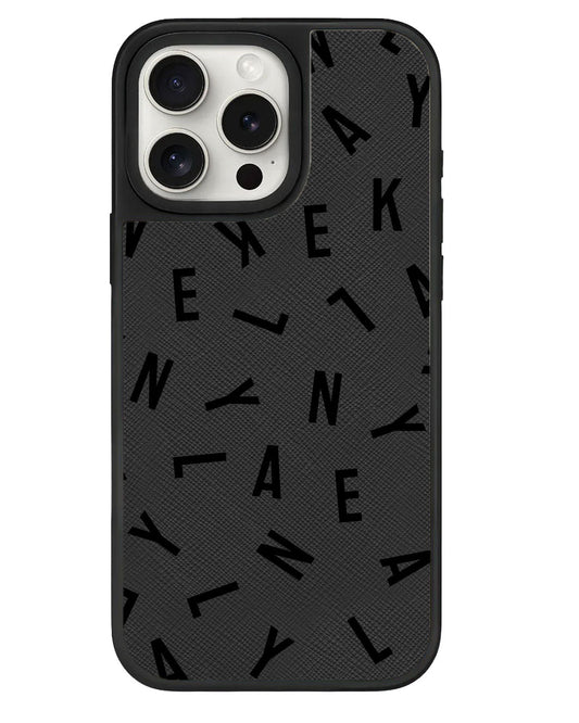 ที่จับหนังสำหรับ iPhone - CUSTOM MONOGRAM 1.0 Noir