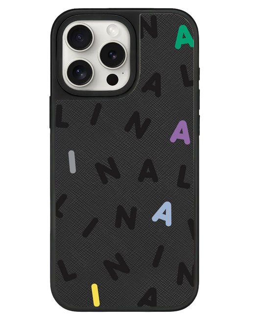 ที่จับหนังสำหรับ iPhone - CUSTOM MONOGRAM 2.0 สีดำ