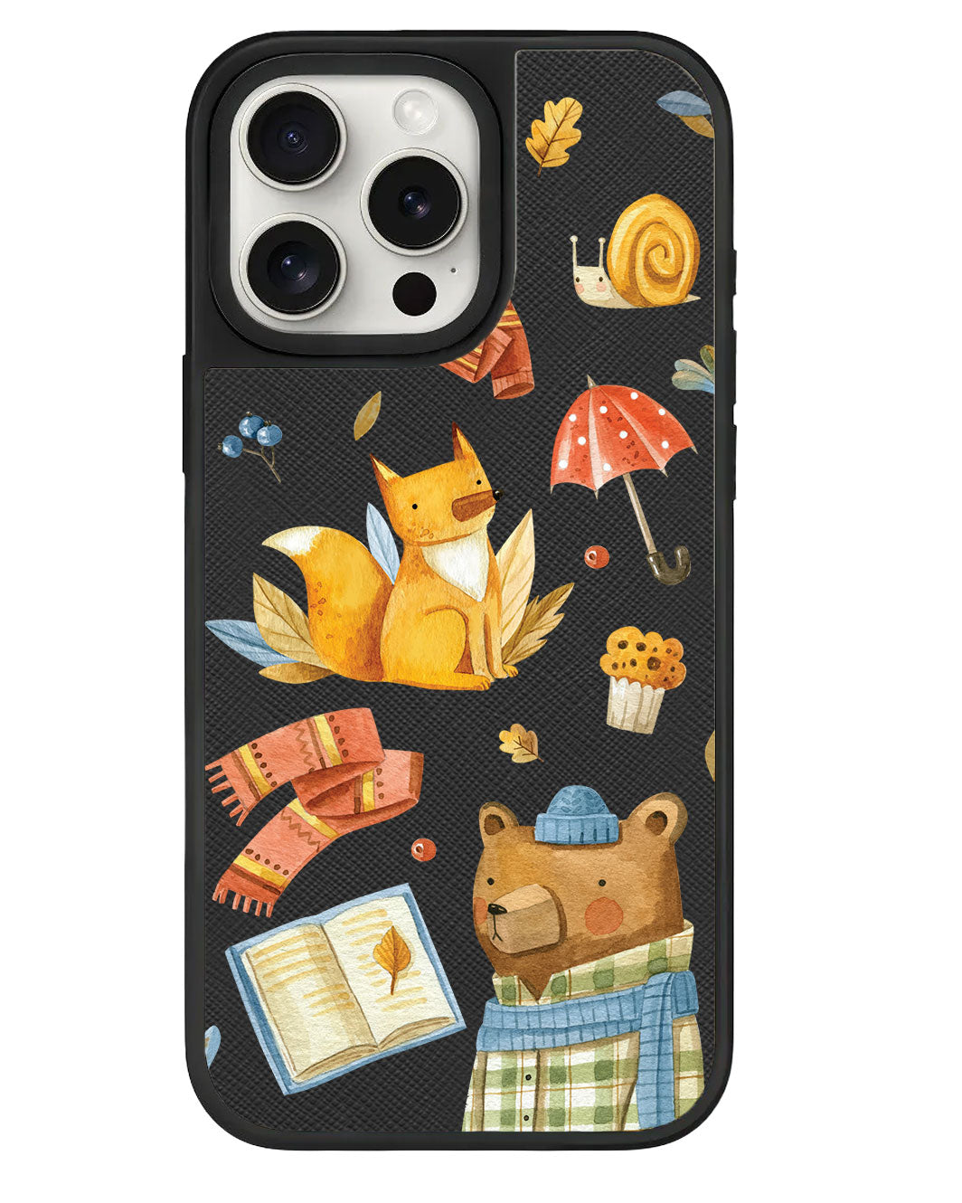 ที่จับหนังสำหรับ iPhone - ลาย Bear &amp; Fox