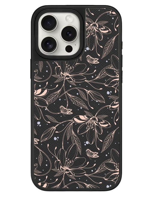 เคสหนังสำหรับ iPhone - Sketchy Flower &amp; Butterfly 1.0