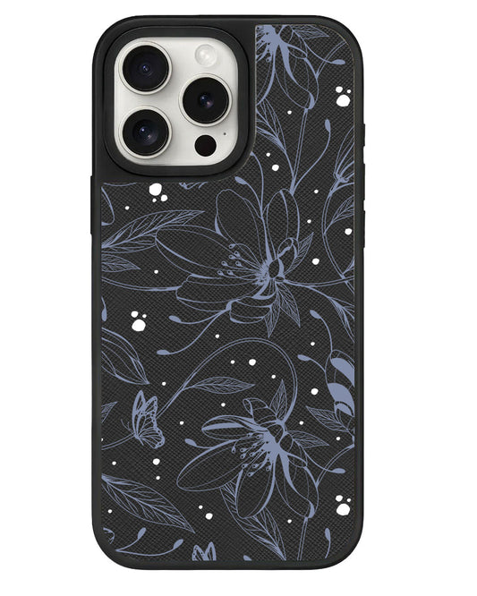เคสหนังสำหรับ iPhone - Sketchy Flower &amp; Butterfly 2.0